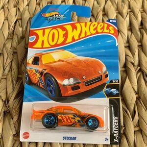 Stockar Hot Wheels X Raycers Stock Car Clear Orange Hotwheels Lets Race 2025 New